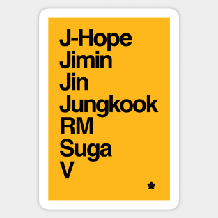 BTS_names Sticker